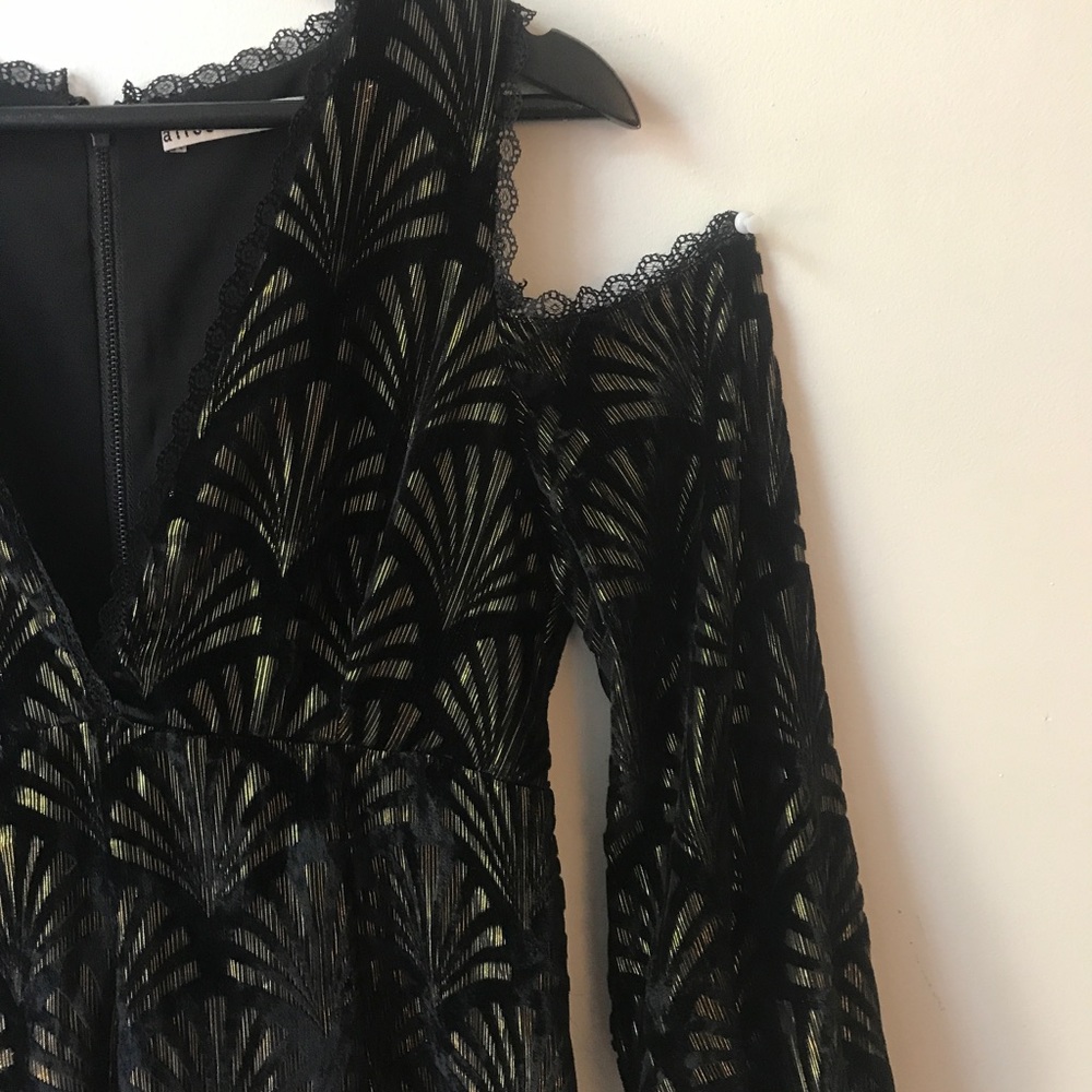 Velvet Mini Dress with lace